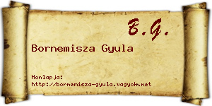 Bornemisza Gyula névjegykártya