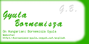 gyula bornemisza business card